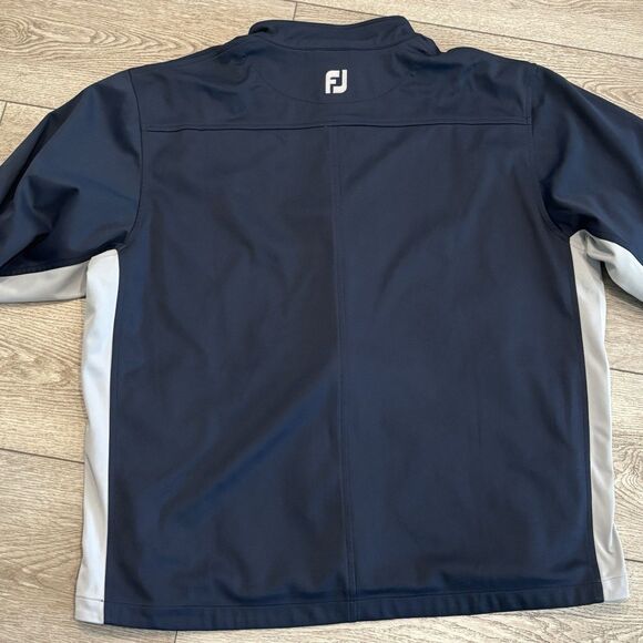 Footjoy Golf Jacket Mens XL Blue Zip Up Softshell Winter Outdoors Athletic - Picture 10 of 10